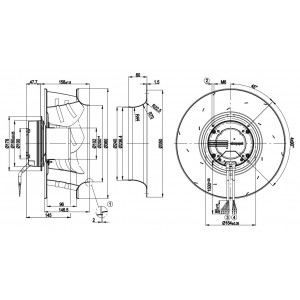 Ebmpapst R3G355-AM33-74 230V 3.1A 520W Cooling Fan
