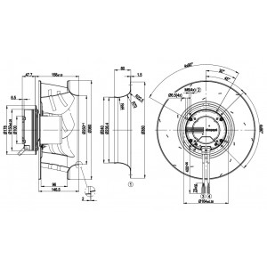 Ebmpapst R3G355-AM36-78 115V 4.1A 355W Cooling Fan