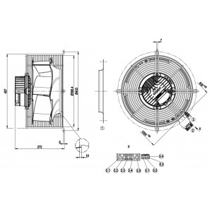 Ebmpapst R3G355-RT01-M4 400V 1.1A 700W Cooling Fan