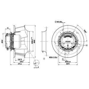 Ebmpapst R3G400-PA41-13 200V 11A 3650W Cooling Fan