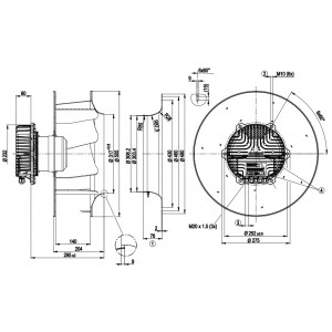 Ebmpapst R3G450-AY86-03 400V 2.5A 1615W Cooling Fan