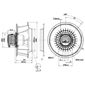 Ebmpapst R3G450-RK56-03 400V 1.5A 950W Cooling Fan