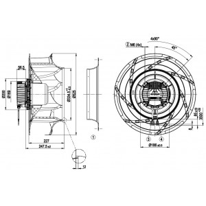Ebmpapst R3G500-RL96-10 400V 2.1A 1320W Cooling Fan