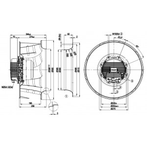 Ebmpapst R3G560-AG07-15 400V 3.6A 2300W Cooling Fan