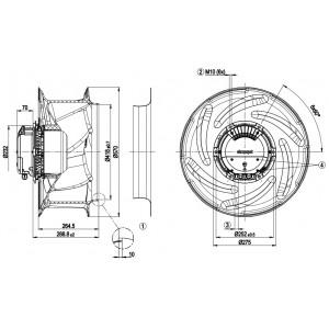 Ebmpapst R3G560-FA28-07 400V 5.1A 3350W Cooling Fan