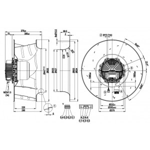 Ebmpapst R3G630-AB21-08 380-480V 4.3A 2770W Cooling Fan