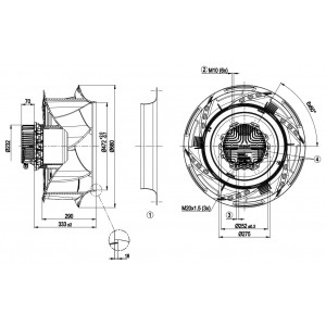 Ebmpapst R3G630-RB32-65 400V 5A 3250W Cooling Fan