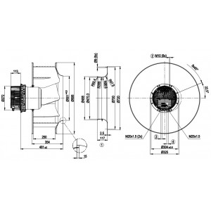 Ebmpapst R3G710-AQ01-01 400V 9.4A 6000W Cooling Fan