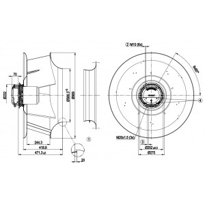 Ebmpapst R3G800-PC02-03 400V 4.3A 2800W Cooling Fan
