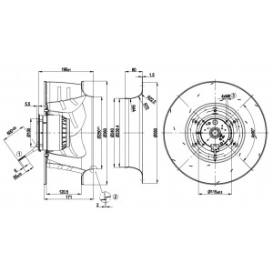 Ebmpapst R4D355-AO04-09 230/400V 1.1/0.63A 285W Cooling Fan