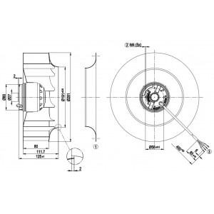 Ebmpapst R4E280-AD12-15 115V 1.05/0.93A 115/105W Cooling Fan