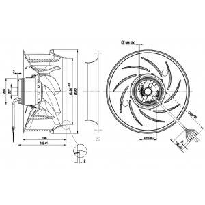 Ebmpapst R4E280-AN67-13 230V 0.39A 88W Cooling Fan