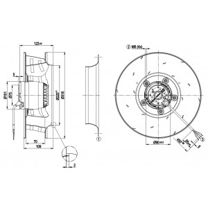 Ebmpapst R4E310-AO12-10 277V 0.61A 165W Cooling Fan