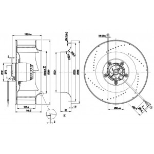 Ebmpapst R4E355-AF13-09 115V 2.18/2.22A 250/265W Cooling Fan