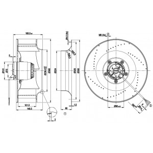 Ebmpapst R4E355-AF13-13 115V 2.18A 250W Cooling Fan