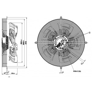 Ebmpapst S3G560-CQ41-05 400V 1.5A 945W Cooling Fan