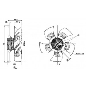 Ebmpapst S3G710-DU21-35 400V 4.3A 2830W Cooling Fan