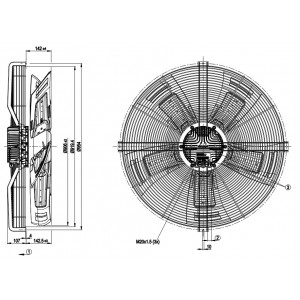 Ebmpapst S3G910-CU22-06 400V 3.2A 2100W Cooling Fan