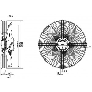 Ebmpapst S3G910-KV12-05 400V 4.6A 3000W Cooling Fan