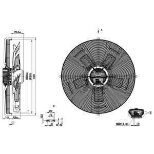 Ebmpapst S3G990-BZ01-71 400V 3.9A 2500W Cooling Fan