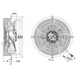 Ebmpapst S4D350-AN08-30 230/400V 0.70/0.37A 170/230W Cooling Fan