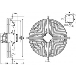 Ebmpapst S4D400-AT17-53 230/480V 0.36/0.17A 95/150W Cooling Fan