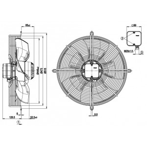 Ebmpapst S4D450-AO14-02 400/480V 0.58/1.2A 340/760W Cooling Fan