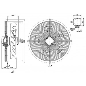 Ebmpapst S4D450-BP01-11 230/400V 0.92/0.48A 200/285W Cooling Fan