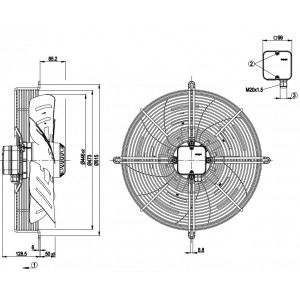 Ebmpapst S4D450-GA14-22 400V 0.47-1.17A 270-535W Cooling Fan
