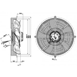 Ebmpapst S4D500-AM09-22 400/480V 0.81-1.6A 480-1050W Cooling Fan