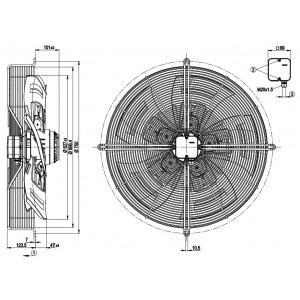 Ebmpapst S4D630-AR01-05 400V 2.48/1.42A 1250/840W Cooling Fan