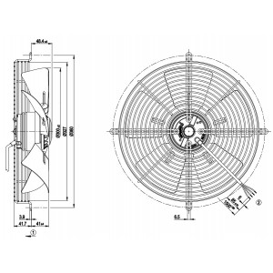Ebmpapst S4E300-AA09-51 115V 0.68/0.83A 75/94W Cooling Fan