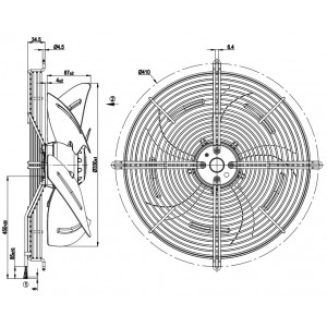 Ebmpapst S4E330-BP18-41 230V 0.57/0.61A 120/140W Cooling Fan