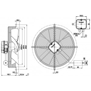 Ebmpapst S4E350-AA20-65 115V 1.75A 200W Cooling Fan