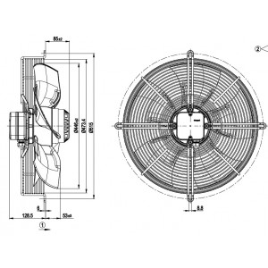 Ebmpapst S4E450-AO09-75 230V 2.36/2.96A 490/650W Cooling Fan