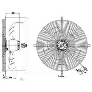 Ebmpapst S4E450-BP03-71 115V 2.80A 320W Cooling Fan