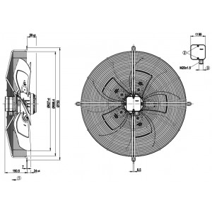 Ebmpapst S6D630-AE01-01 M6D110-GF 400/480V 0.75/1.37A 410/830W Cooling Fan - Relacement