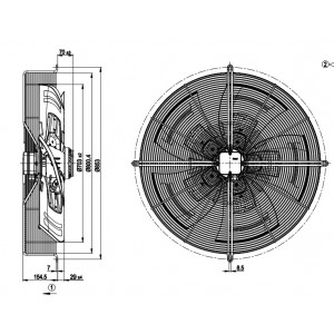 Ebmpapst S6D710-AQ01-01 400V 1.74/0.94A 840/530W Cooling Fan