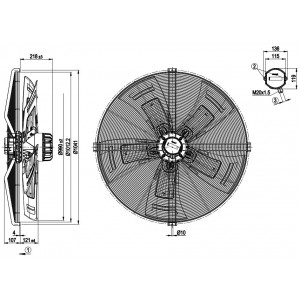 Ebmpapst S6D990-BX05-06 400/415V 3.42-6.4A 1820-2900W Cooling Fan