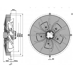 Ebmpapst S6E560-AE01-01 230V 1.95A 430W Cooling Fan