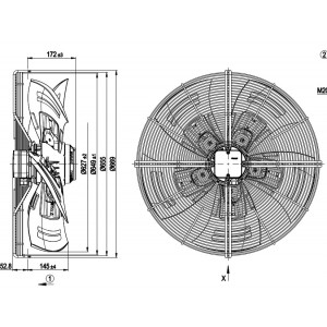 Ebmpapst S6E630-CP03-01 230V 3.44A 780W Cooling Fan