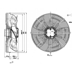 Ebmpapst S8D500-CJ03-01 400/480V 0.18-0.41A 90-210W Cooling Fan