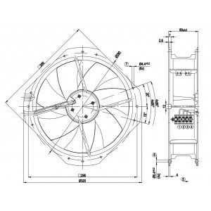 Ebmpapst W1G250-HH67-47 48V 2.6A 105W Cooling Fan