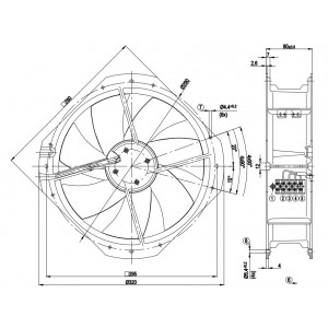 Ebmpapst W1G250-HH79-49 12V 6.8A 75W Cooling Fan