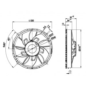 Ebmpapst W1G300-EC12-06 12V 11.0A 135W Cooling Fan