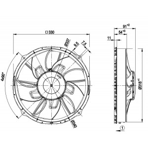 Ebmpapst W1G300-EC24-01 26V 10.5A 245W Cooling Fan