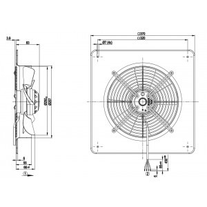 Ebmpapst W2E250-DB13-52 115V 1.49A 180W Cooling Fan