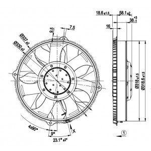 Ebmpapst W3G300-ME48-11 26V 12.4A 320W Cooling Fan