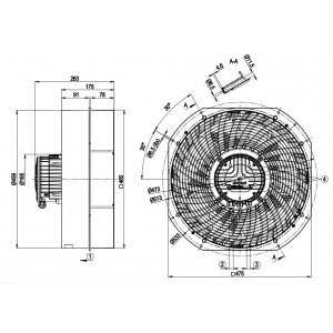 Ebmpapst W3G400-ZN12-W1 400V 1.8A 1150W Cooling Fan