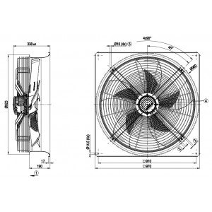 Ebmpapst W3G800-KE57-51 400V 1.0A 660W Cooling Fan